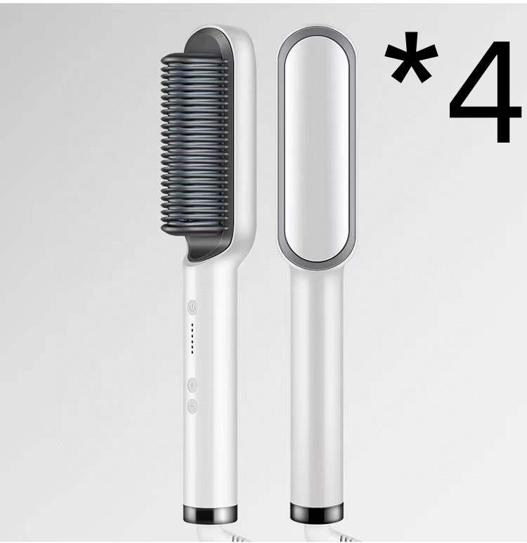 New 2 In 1 Hair Straightener Hot Comb Negative Ion Curling Tong Dual-purpose Electric Hair Brush 43
