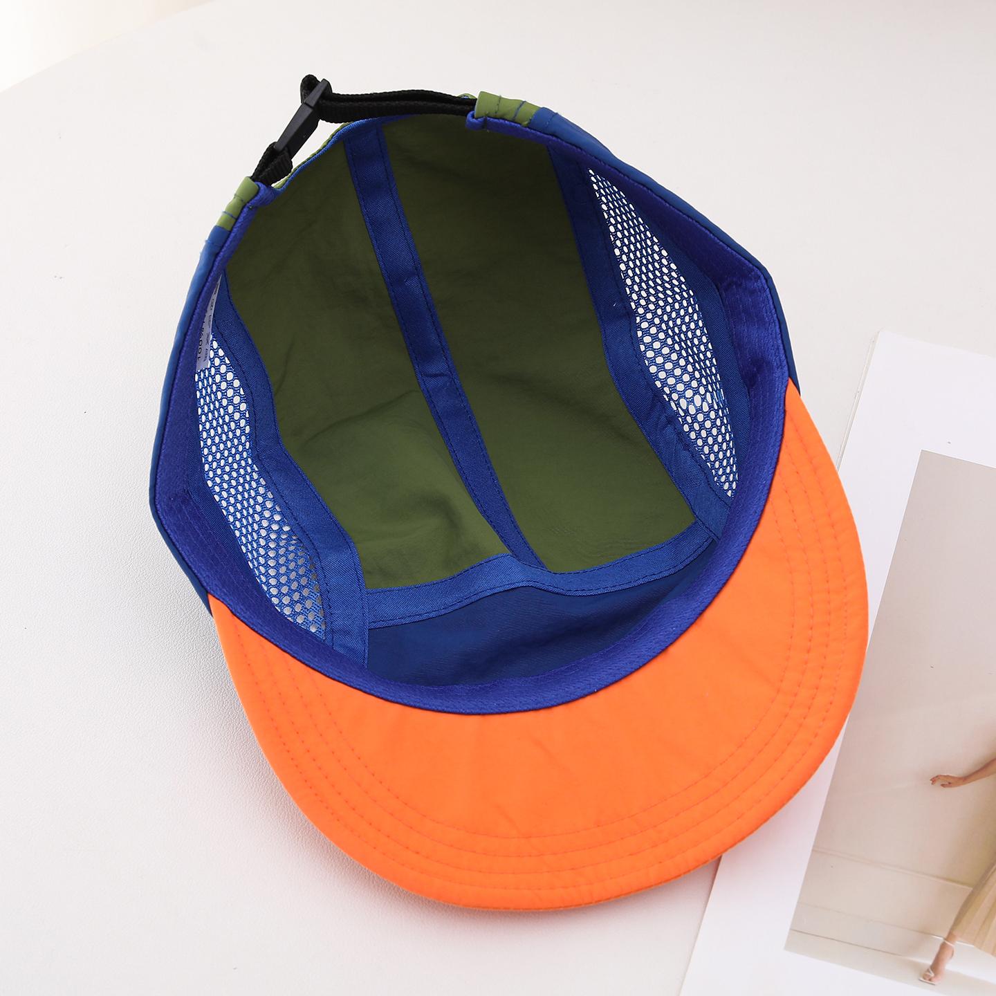 Multi-color Stitched Mesh Fabric, Lightweight And Breathable, Simple And Casual Style. This Baseball Cap With A Flat Brim Is Suitable For Sports, Travel And Daily Use. 9