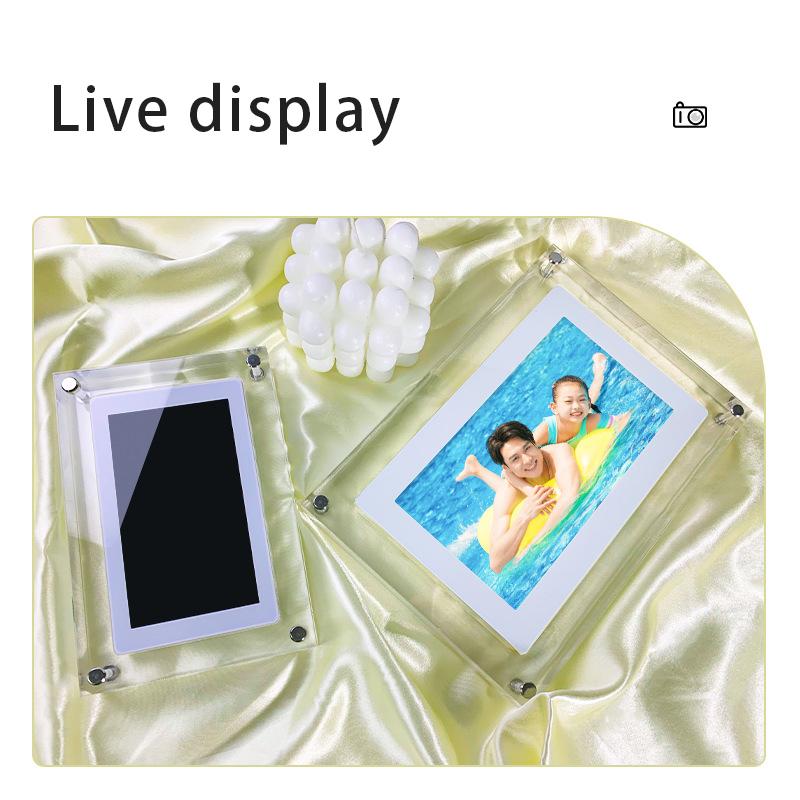 Digital Picture Frame Acrylic Video Player Digital Photo Frame Vertical Display With 1GB And Battery Type C Video Frame Gift For Loved 6
