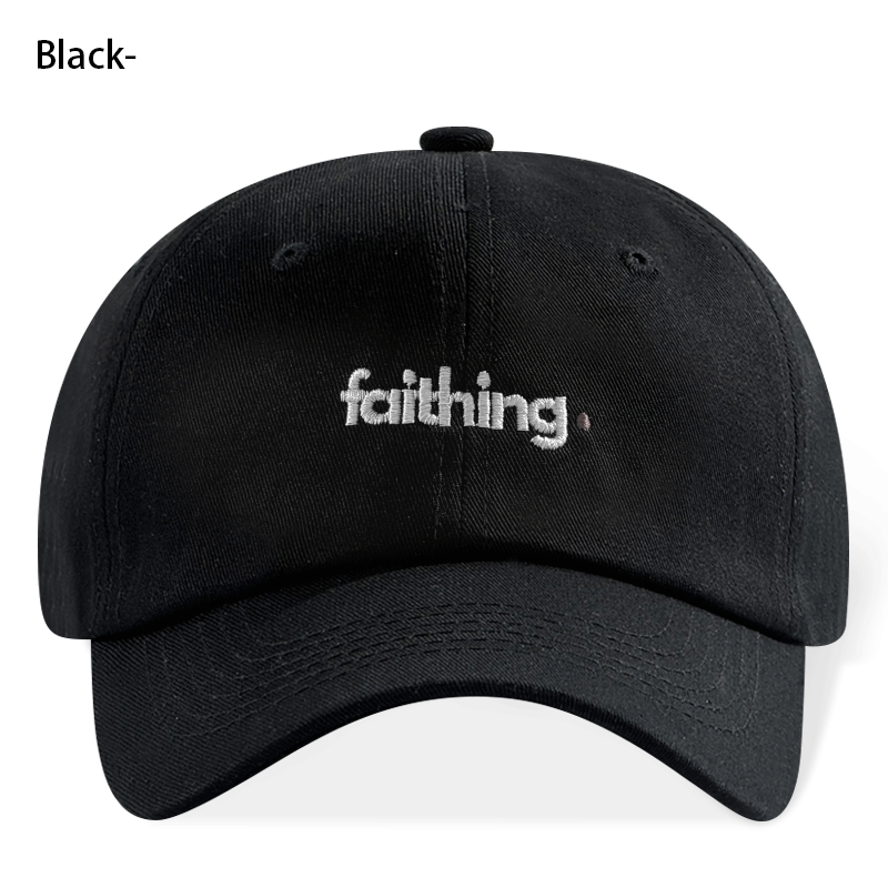 Religious Christian Faithing Letter Embroidery Black Vintage Casual Unisex Baseball Cap 11