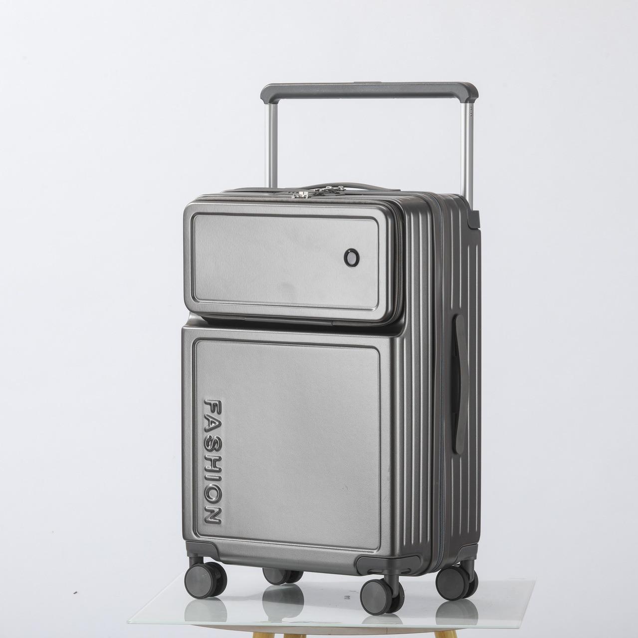 2026 New Large Capacity Front Opening Aluminum Frame Luggage With ABS PC Zipper Boarding Box 20-28 Inches 10