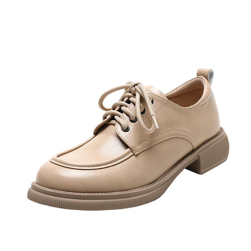 Versatile Soft-soled British-style Lace-up Leather Shoes For Women 4