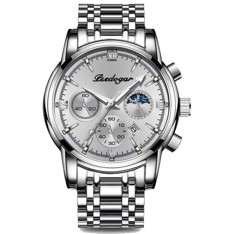 Men's Multi-functional Fashion Quartz Business Steel Belt Wrist Watch 22