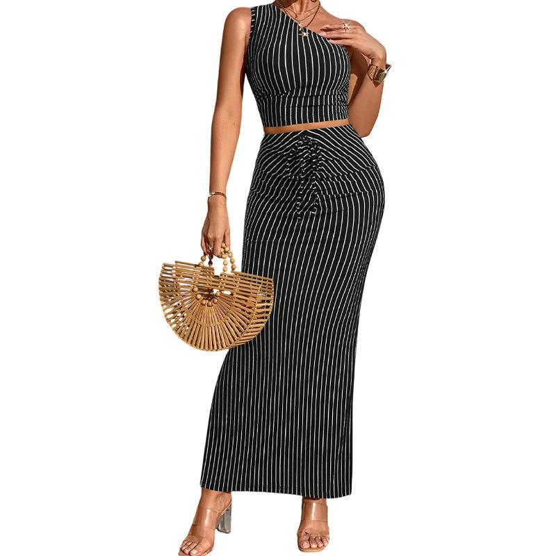 Sleeveless Vest Top And Slim-fit Two-piece Skirt Set 4