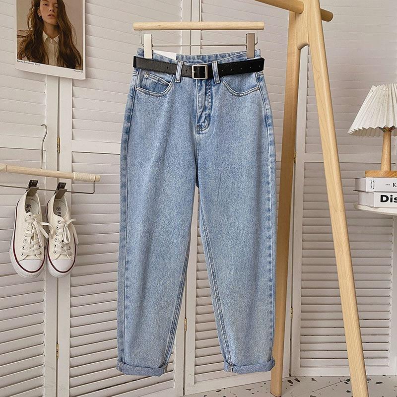 Straight-leg Cropped Slimming Carrot-shaped Dad Jeans For Petite Frames