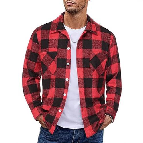 Button Up Casual Retro AutumnWinter Mens Shirt 4
