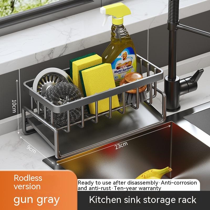 Rag Rack Kitchen Shelf Sink Drainage Basket Sub-table Multi-functional 8