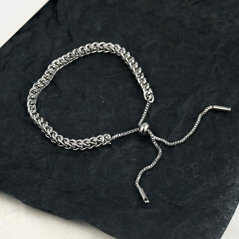 Fashion Simple Style T-shaped Pendant Titanium Steel 18K Gold Plating Basic Chain Necklace 12