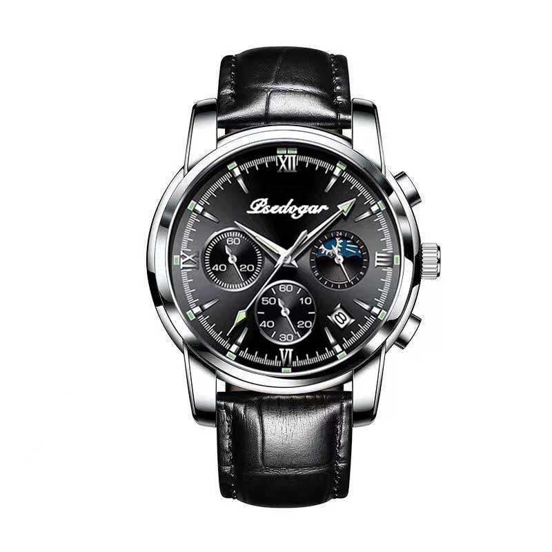 Men's Multi-functional Fashion Quartz Business Steel Belt Wrist Watch 28