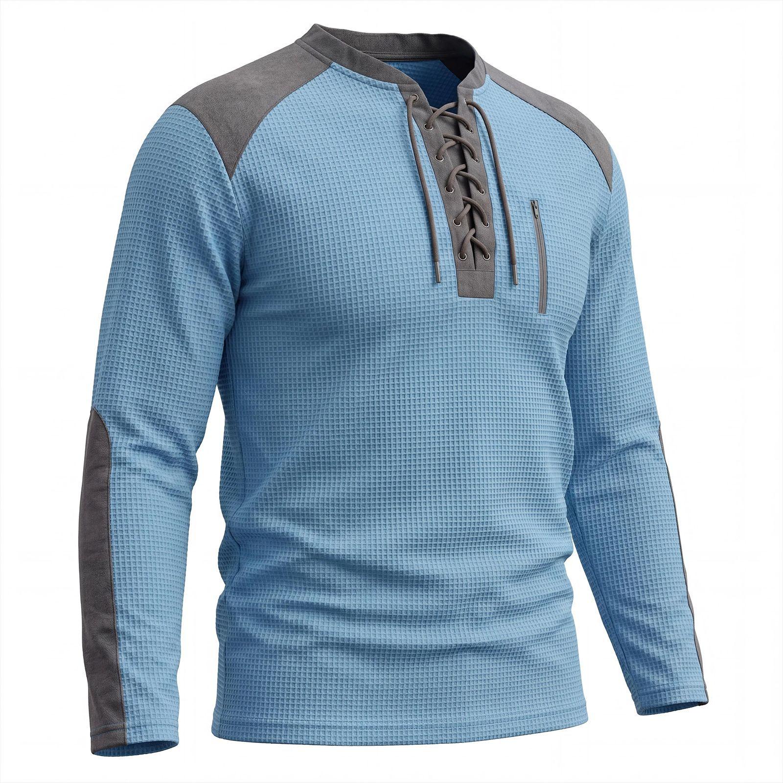Mens Color-Block Long-Sleeve Sports Sweatshirt 10