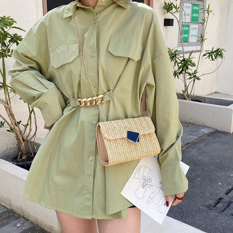 Fashionable ShoulderCrossbody Bag For Women, Korean-Style Small Square Bag With Chain 3
