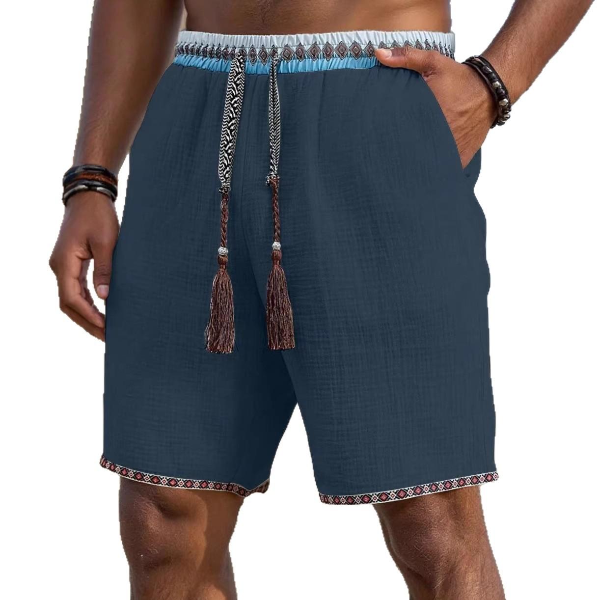 Loose-fitting Breathable Beach Pants With A Trendy Ethnic-style Drawstring Design 5