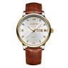 Gold White Face Brown Leather