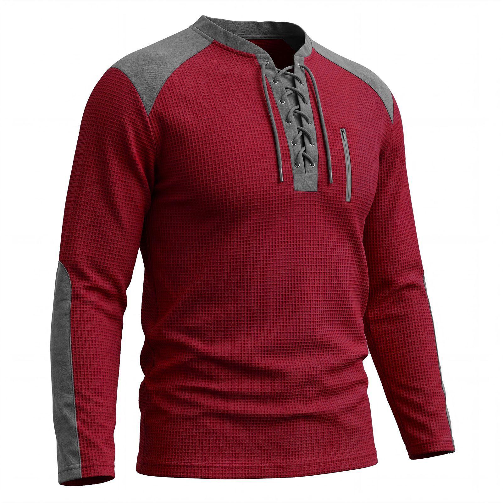 Mens Color-Block Long-Sleeve Sports Sweatshirt 8