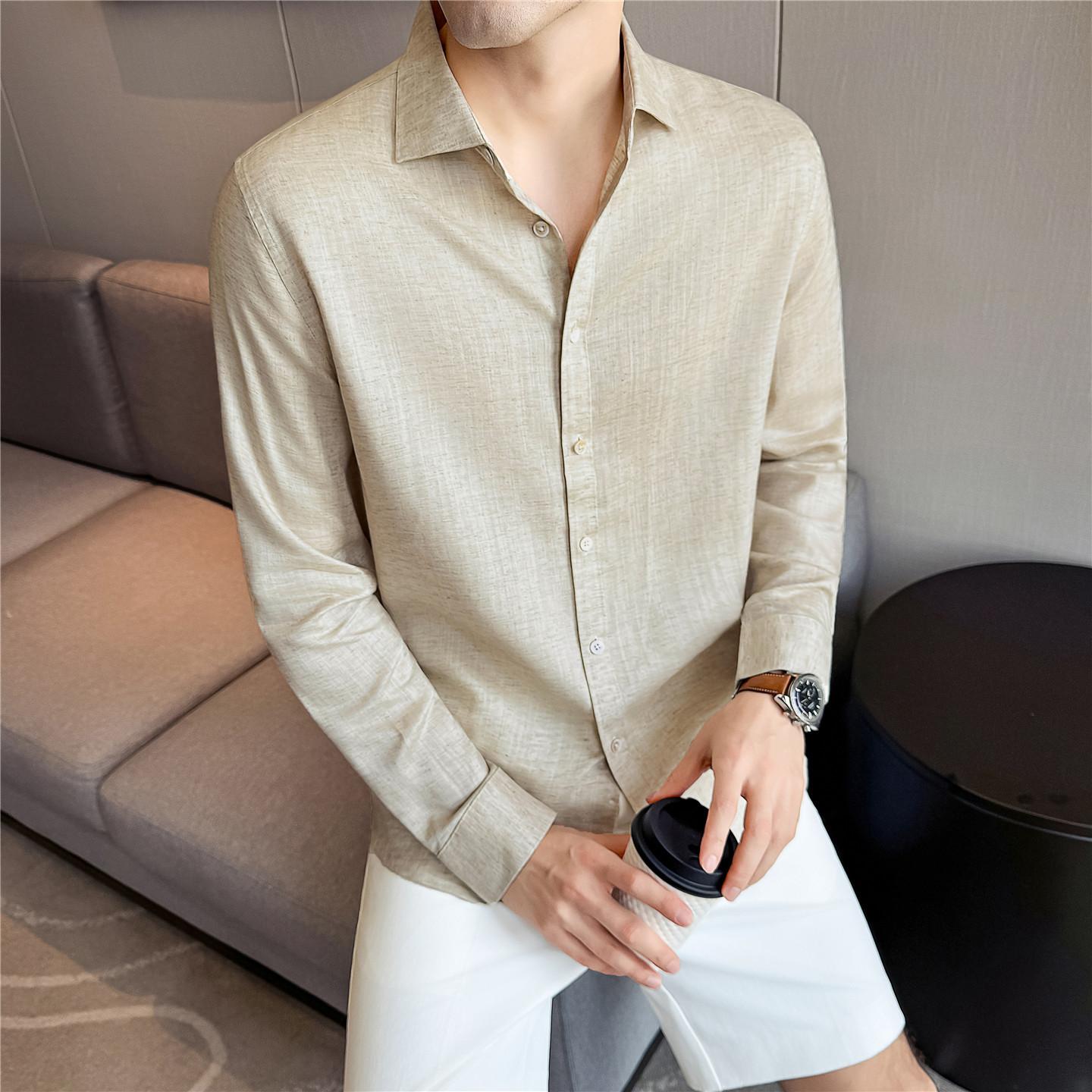 Lyocell-linen-cotton Blend Summer Square-neck Shirt 3