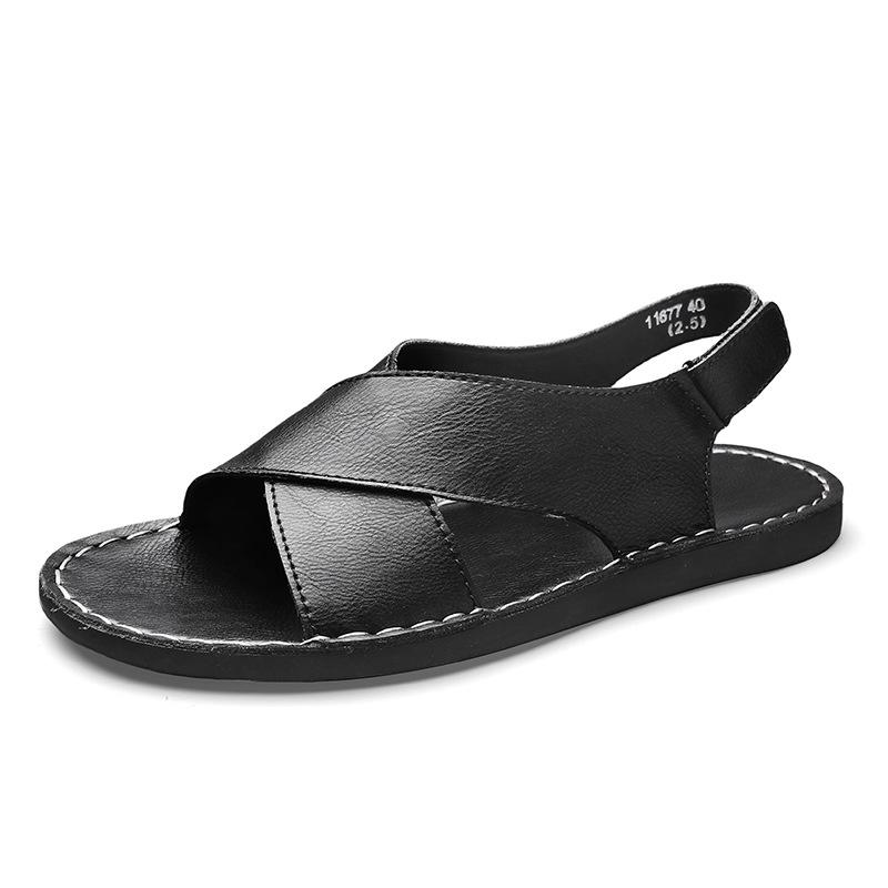 Cross-border Plus-size Foreign Trade Hand-sewn Sole Sandals 5