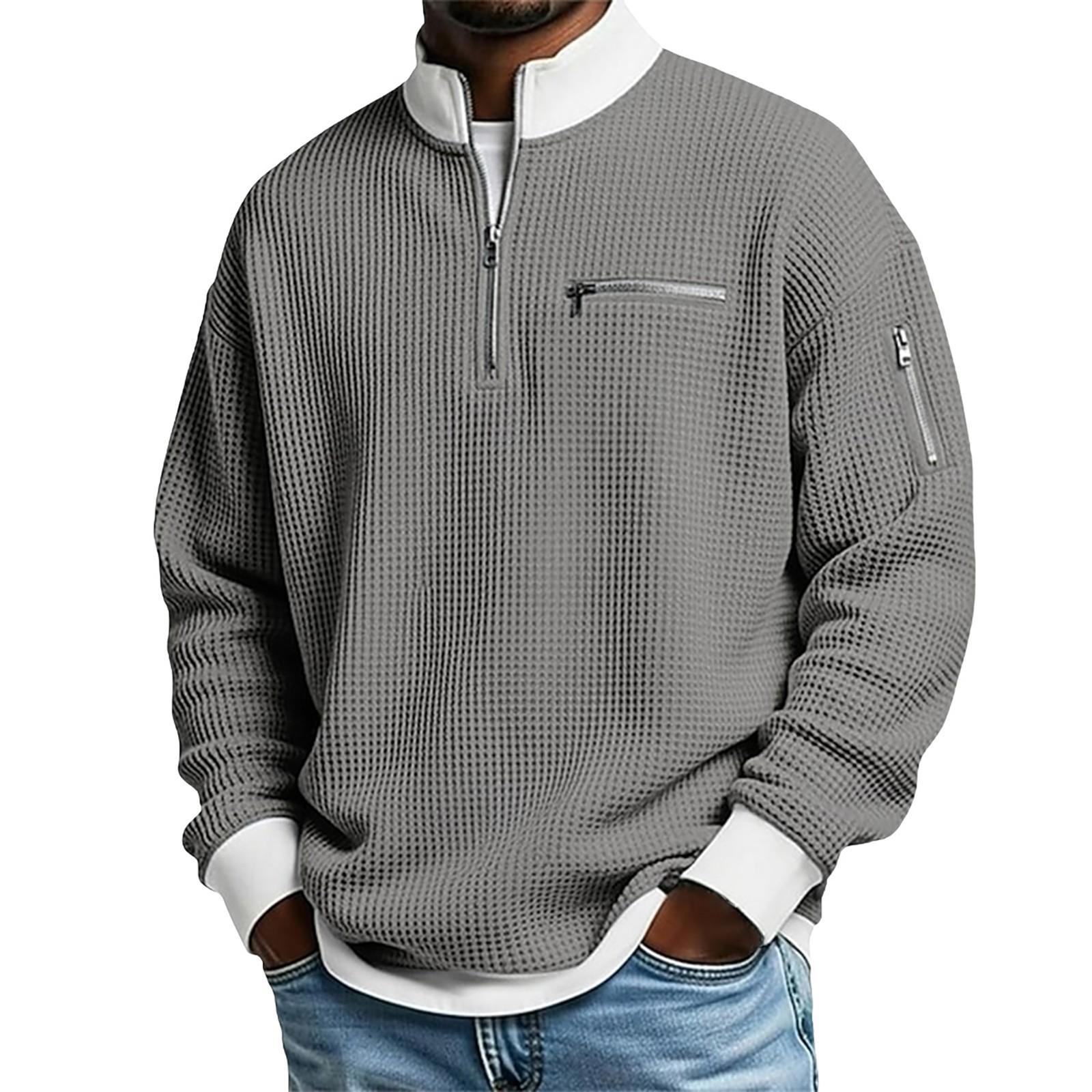Mens Sports Zip-Up Long-Sleeve Sweatshirt
