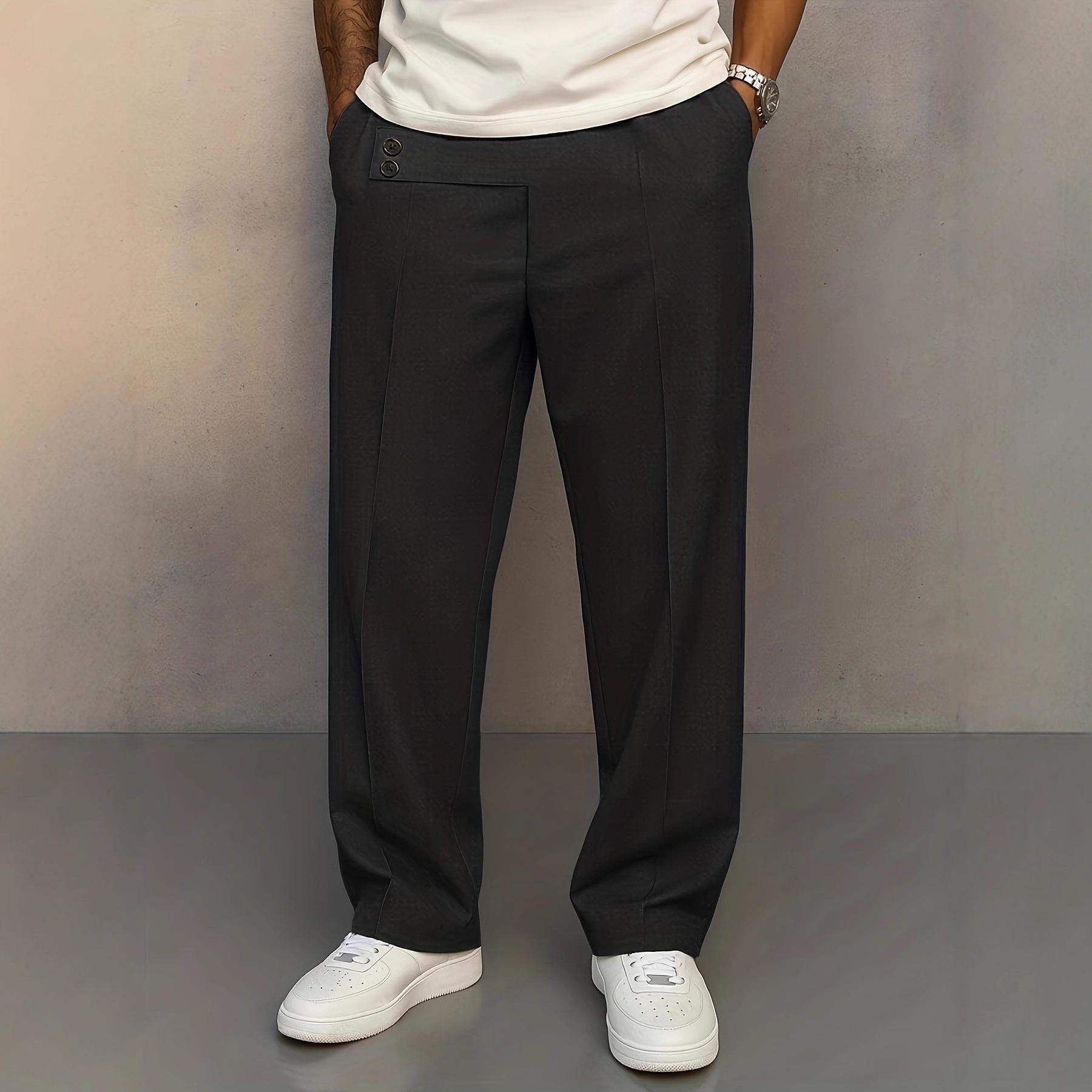 Mens Straight-leg Loose-fit Casual Pants 3