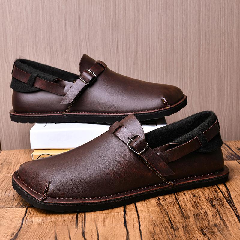Large-size Soft-soled Soft-leather Fashionable Mens Leather Shoes 4