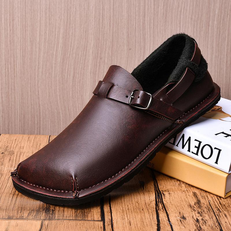Large-size Soft-soled Soft-leather Fashionable Mens Leather Shoes 7