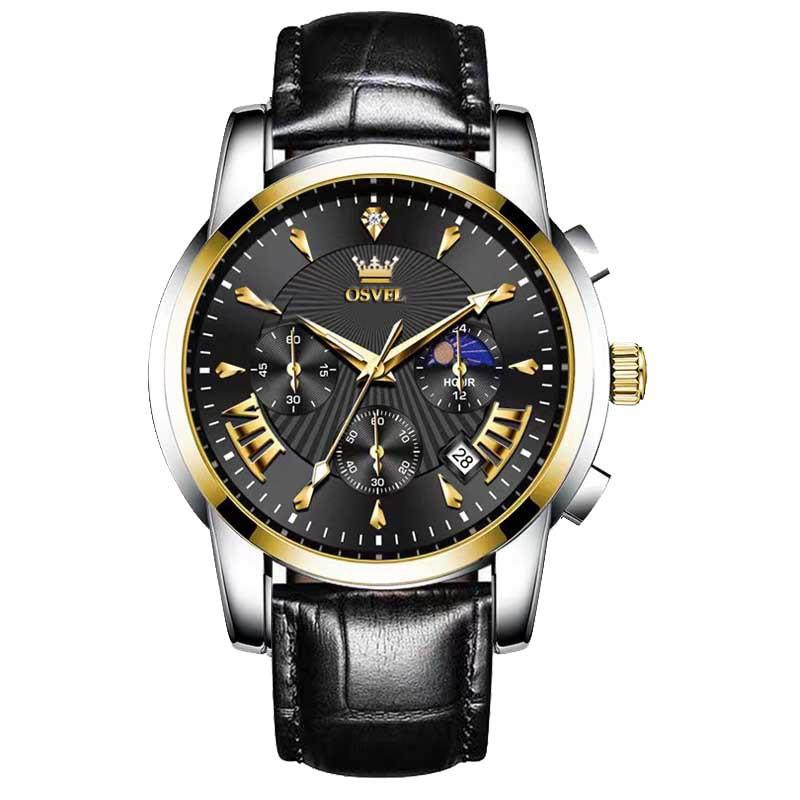 Men's Multi-functional Fashion Quartz Business Steel Belt Wrist Watch 15