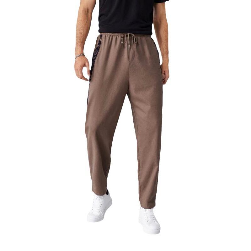 Mens Casual Pants, Fashionable Solid-color With Elastic Waist And Drawstring 5
