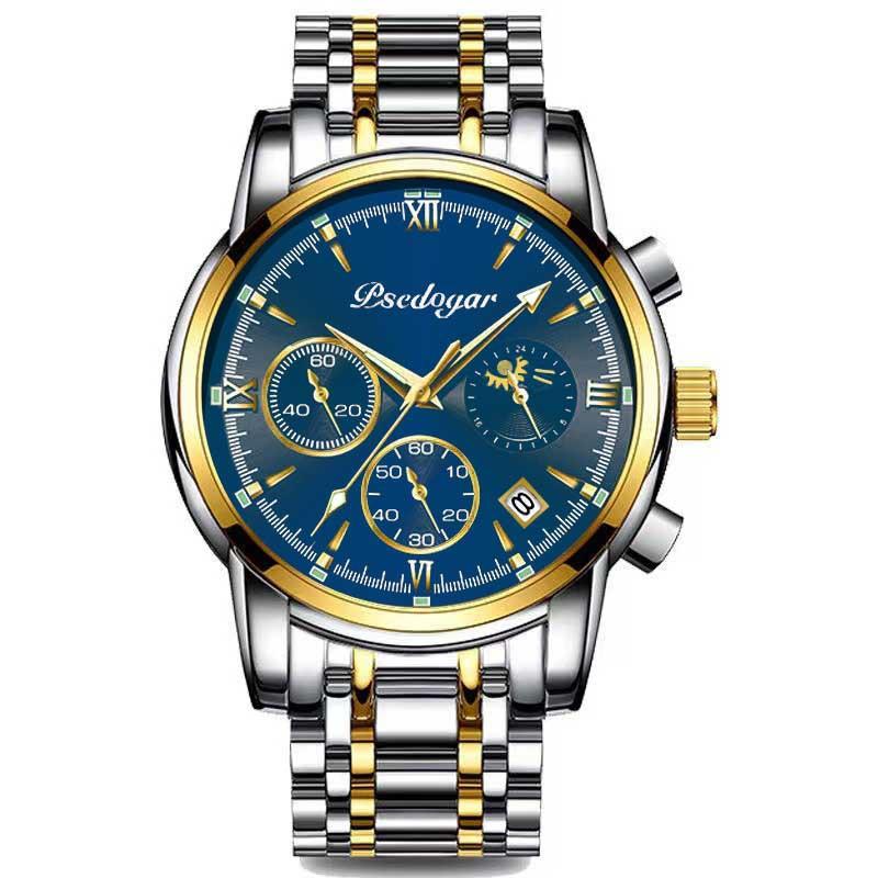 Men's Multi-functional Fashion Quartz Business Steel Belt Wrist Watch 26