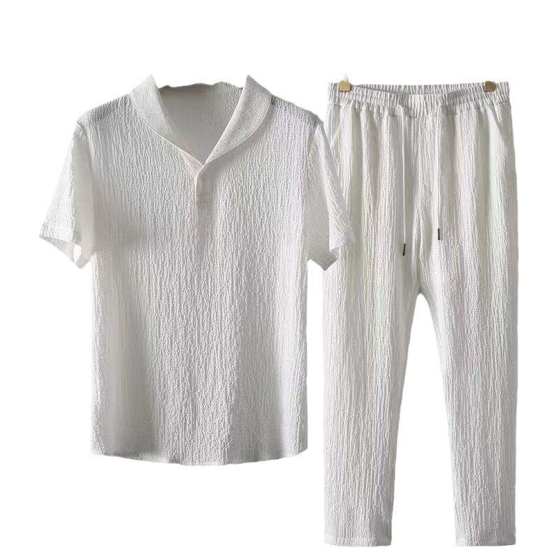 Mens New Trendy Summer Thin-set Suit 6