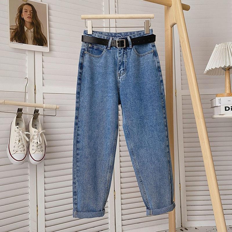 Straight-leg Cropped Slimming Carrot-shaped Dad Jeans For Petite Frames 3