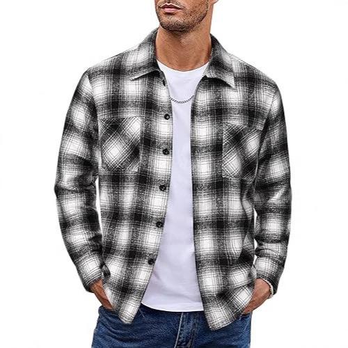 Button Up Casual Retro AutumnWinter Mens Shirt 3