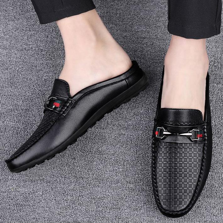 Men's Slip-on Loafer Shoes Large Size Leather Shoes 4