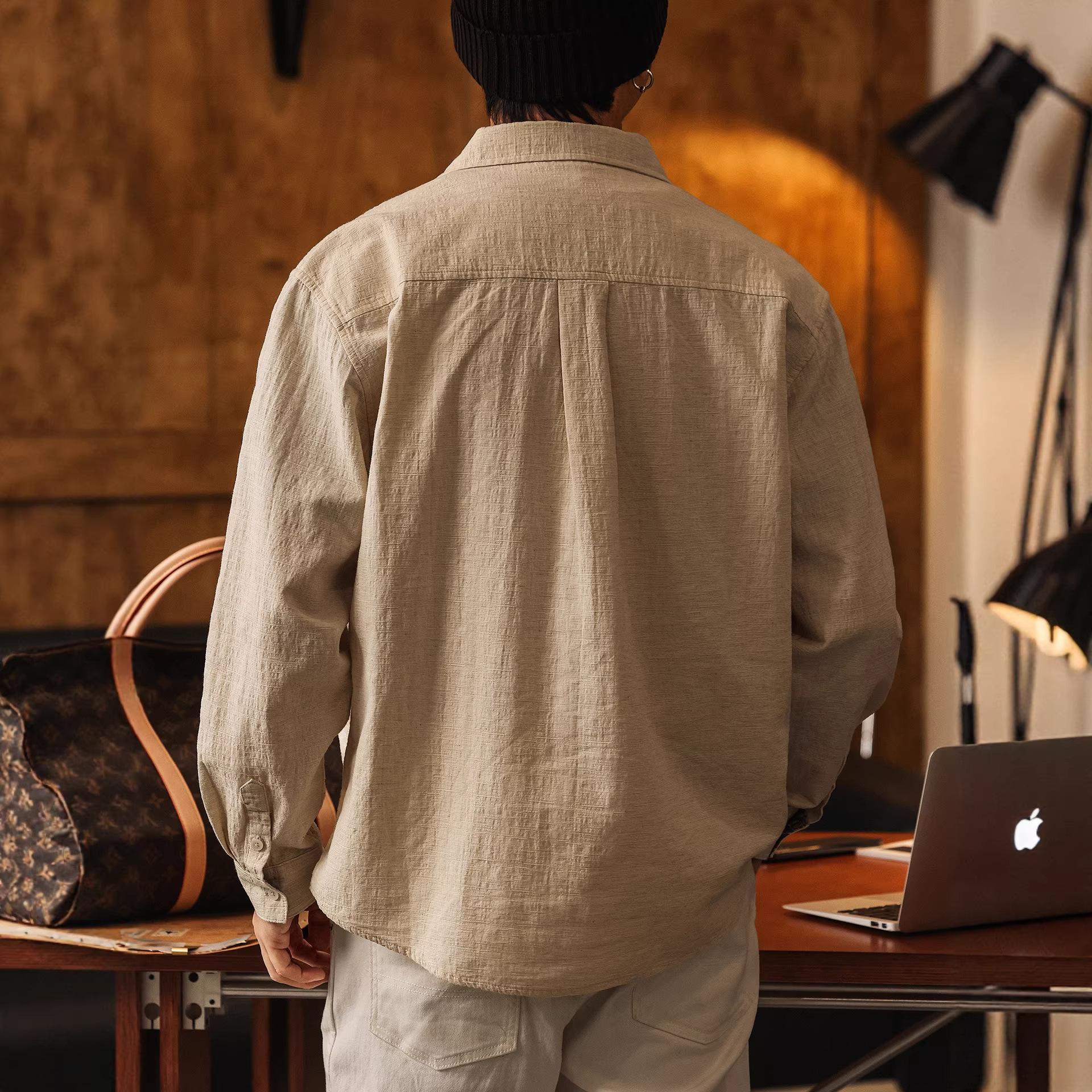 Old Money Style Vintage Linen Shirt 5