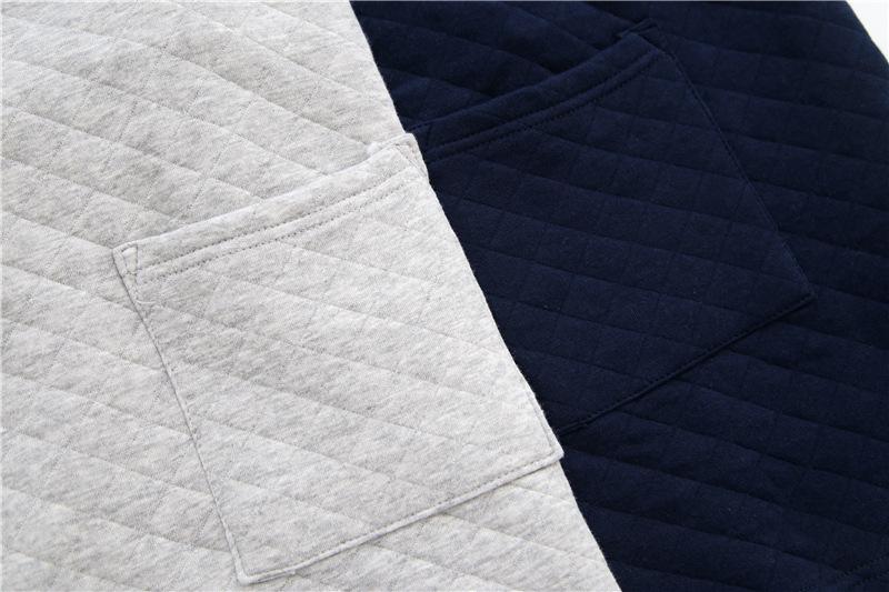 New Autumn Winter Mens Japanese-Style Pure Cotton Air-Layer Loungewear Set 4