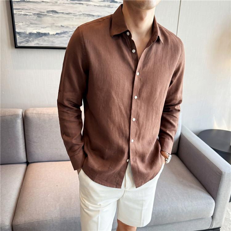 Lyocell-linen-cotton Blend Summer Square-neck Shirt 8