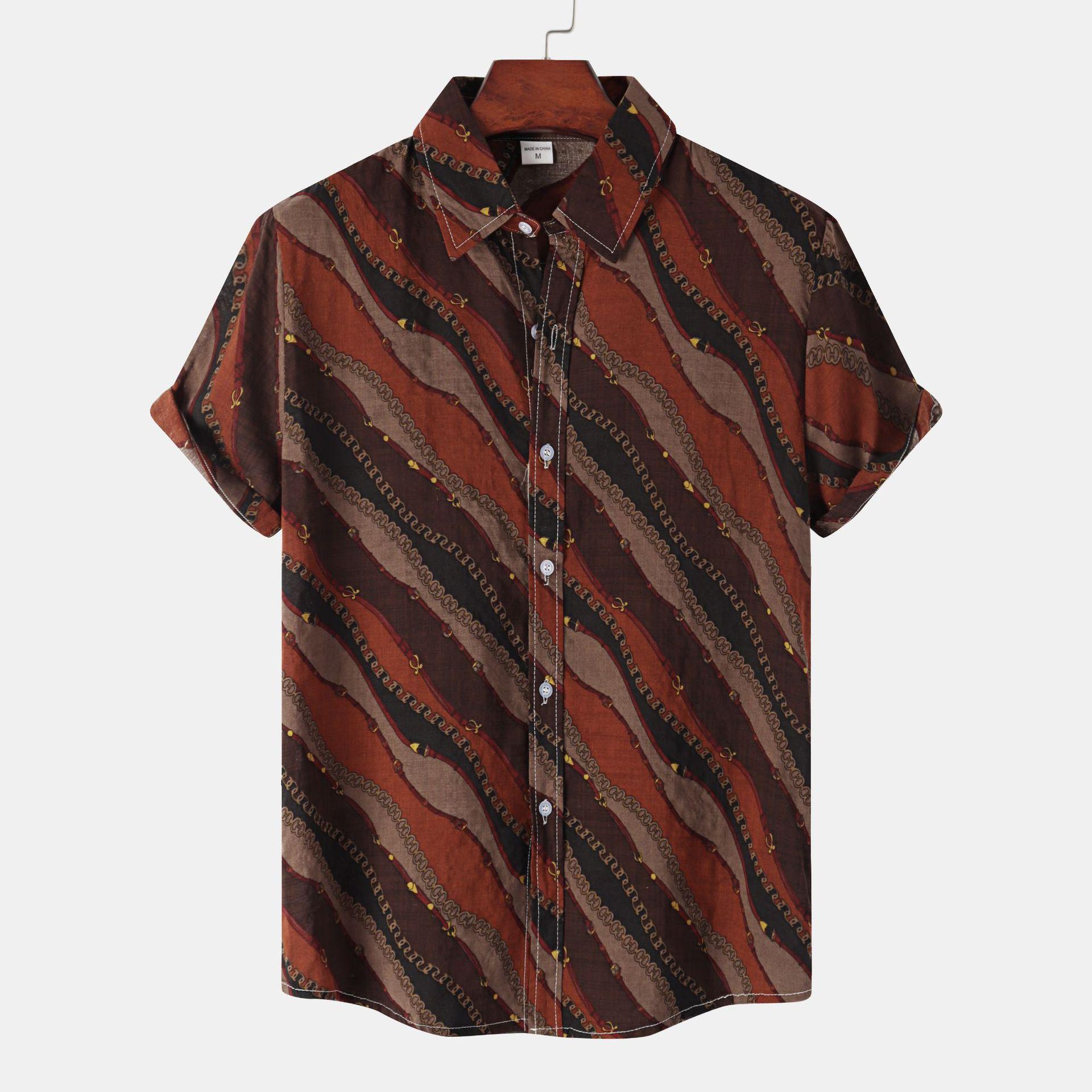 African Ethnic-Style Casual Short-Sleeve Printed Shirt 6
