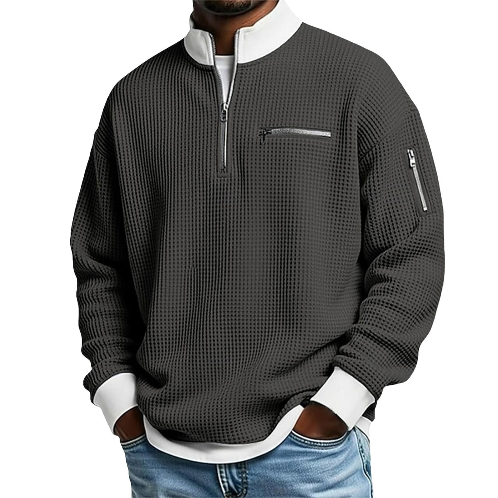 Mens Sports Zip-Up Long-Sleeve Sweatshirt 8