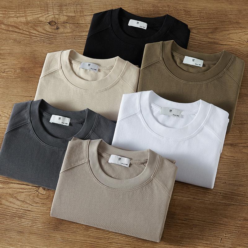 Round-neck Solid-color Loose-fitting Bottoming Shirt 4
