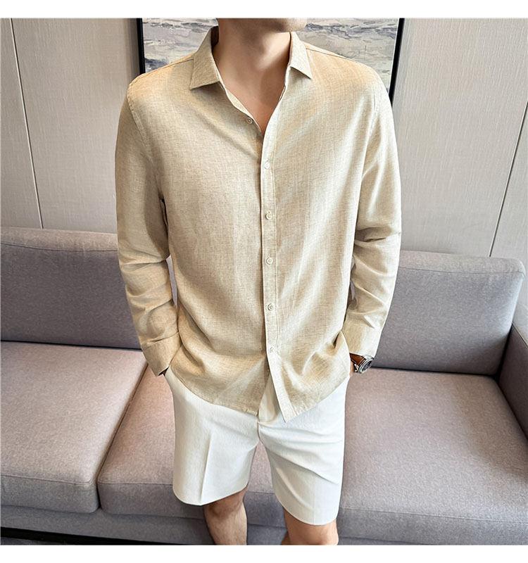 Lyocell-linen-cotton Blend Summer Square-neck Shirt 9