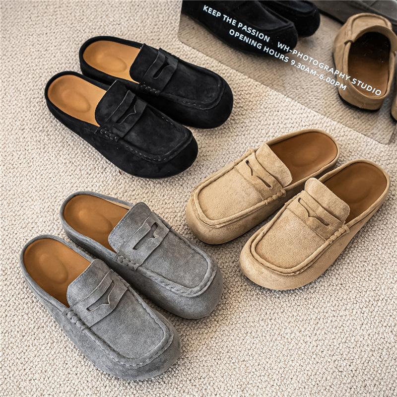 Retro Comfortable Suede Casual Mules Fashion 4