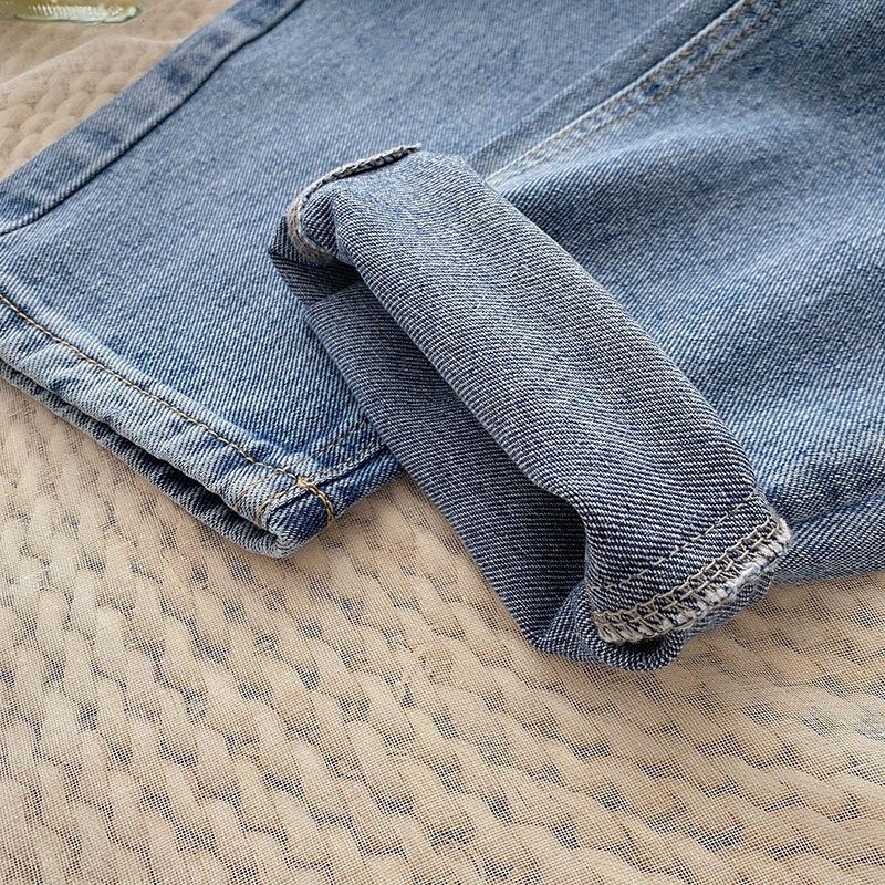 Straight-leg Cropped Slimming Carrot-shaped Dad Jeans For Petite Frames 4
