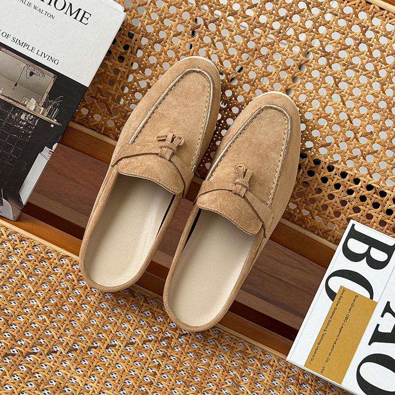 Tasseled Hidden-Heel Closed-Toe Half Slippers For Women 3