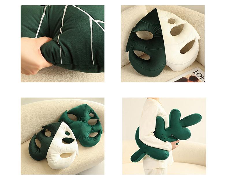 Green Plant Pillow Home Philodendron 8