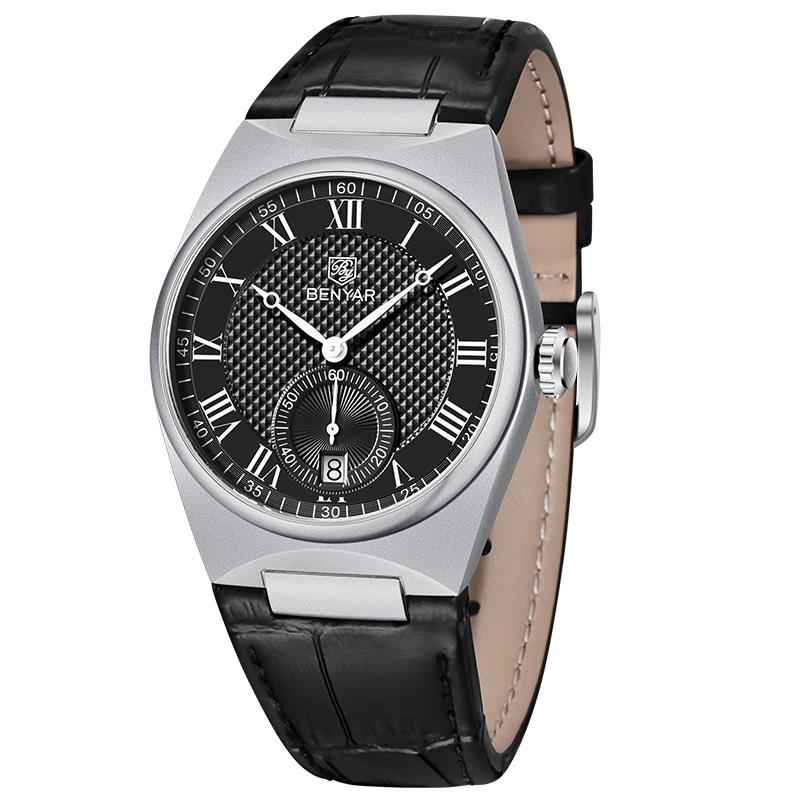 Men's Quartz Watch Fashion Business Simplicity Waterproof Tide Wrist Watch Calendar Watch Men 5