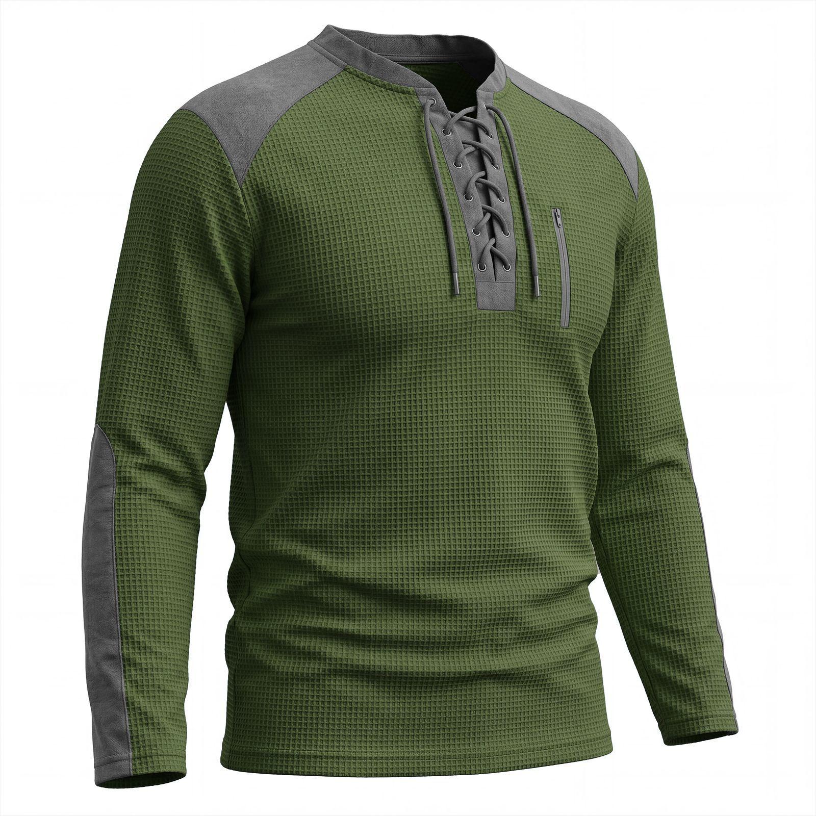 Mens Color-Block Long-Sleeve Sports Sweatshirt 9