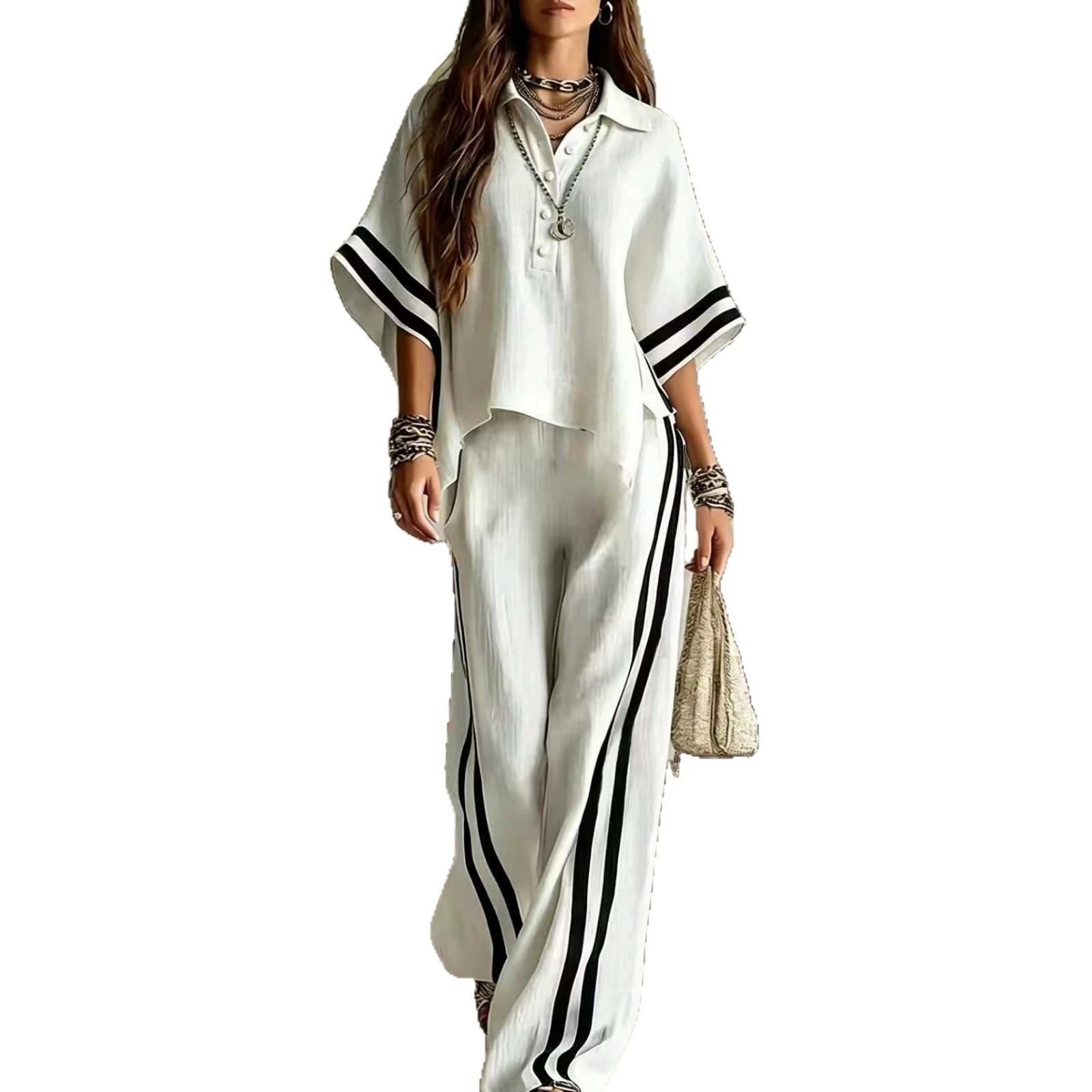 Short-sleeve Shirt And Loose-fitting Trousers Two-piece Set 5