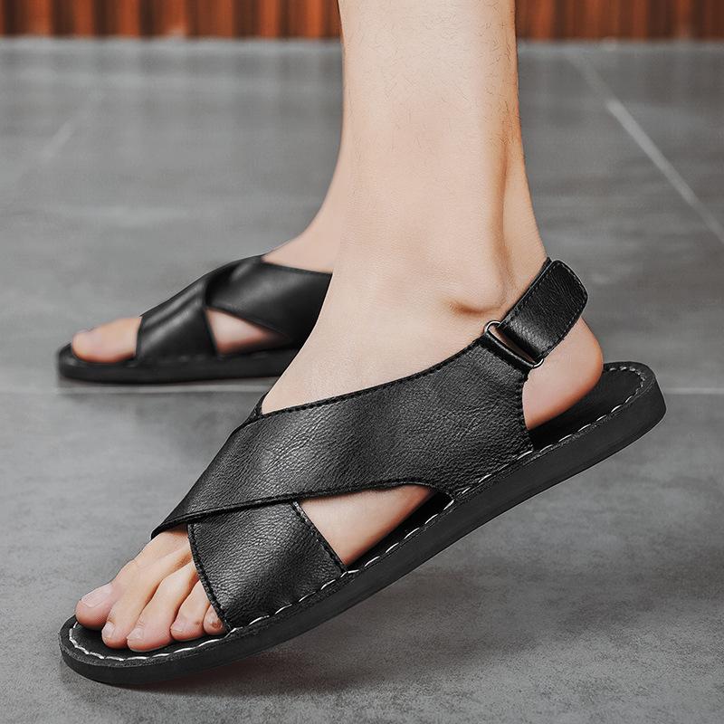 Cross-border Plus-size Foreign Trade Hand-sewn Sole Sandals 4