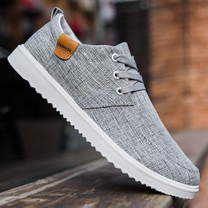 Men's Shoes Breathable Canvas Shoes Korean Style Trendy