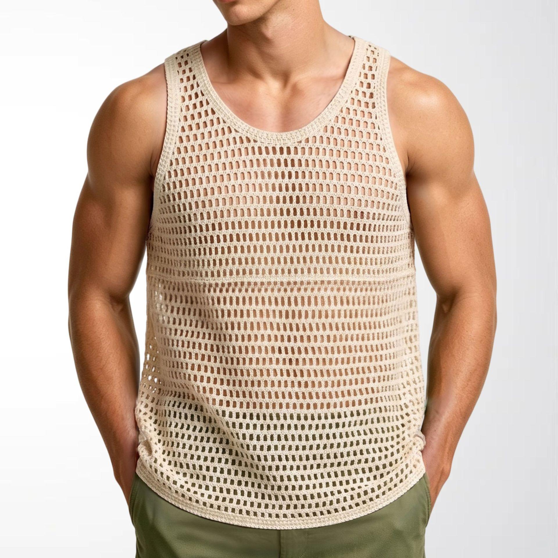 Fitness All-Match Mesh Sleeveless Top Men's Clothing 3