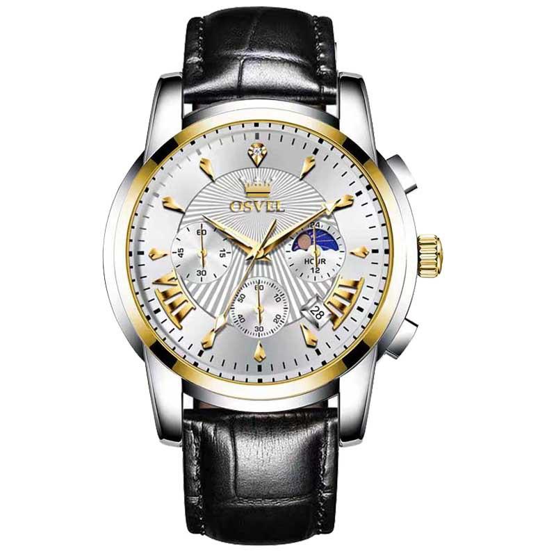 Men's Multi-functional Fashion Quartz Business Steel Belt Wrist Watch 16