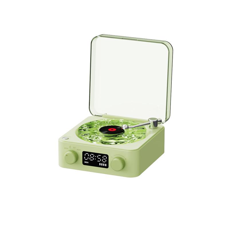 Retro Turntable Speaker Wireless Bluetooth-compatible 5.0 Vinyl Record Player Stereo Sound With White Noise RGB Projection Lamp Effect 10